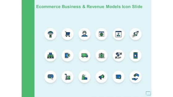Ecommerce Business And Revenue Models Icon Slide Social Ppt PowerPoint Presentation Layouts Example