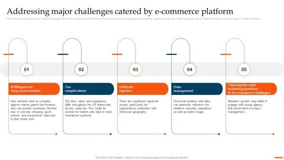 Ecommerce Industry Overview And Analysis Addressing Major Challenges Catered By Ecommerce Platform Formats PDF