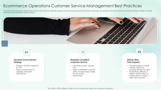 Ecommerce Operations Customer Service Management Best Practices Template PDF