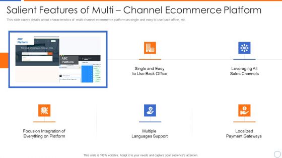 Ecommerce Platforms Fundraising Pitch Deck For Investors Salient Features Of Multi Channel Ecommerce Platform Portrait PDF