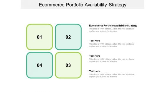 Ecommerce Portfolio Availability Strategy Ppt PowerPoint Presentation Ideas Sample Cpb