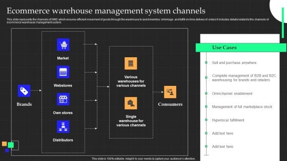 Ecommerce Warehouse Management System Channels Background PDF