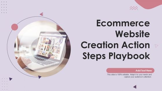 Ecommerce Website Creation Action Steps Playbook Clipart PDF