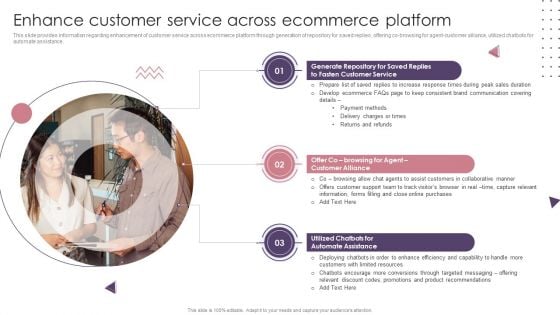 Ecommerce Website Creation Action Steps Playbook Enhance Customer Service Across Ecommerce Platform Diagrams PDF Ecommerce Website Creation Action Steps Playbook Enhance Customer Service Across Ecommerce Platform Diagrams PDF
