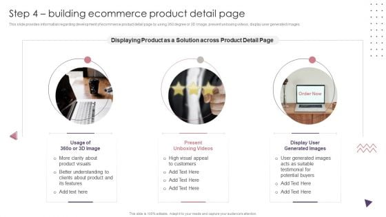 Ecommerce Website Creation Action Steps Playbook Step 4 Building Ecommerce Product Detail Page Elements PDF