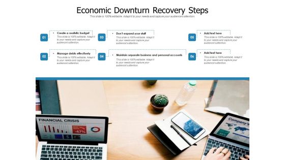 Economic Downturn Recovery Steps Ppt PowerPoint Presentation Infographic Template Slide Portrait PDF