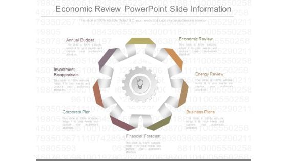 Economic Review Powerpoint Slide Information