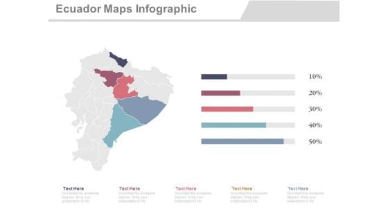 Ecuador Map With States Economic Analysis Powerpoint Slides