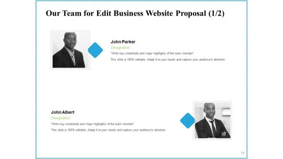 Edit Business Website Proposal Ppt PowerPoint Presentation Complete Deck With Slides
