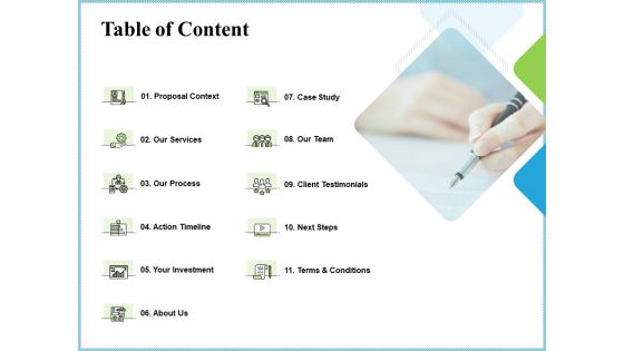 Edit Business Website Proposal Table Of Content Ppt Show Portrait PDF