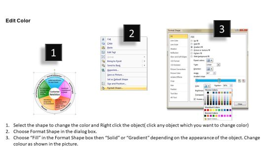 Editable Text Boxes Circle Quadrant Process Diagram PowerPoint Slides Slide03