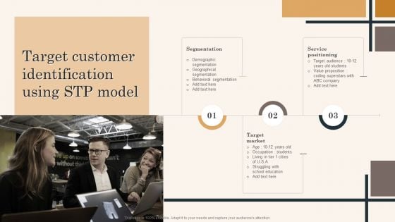 Edtech Service Launch And Promotion Plan Target Customer Identification Using STP Model Graphics PDF