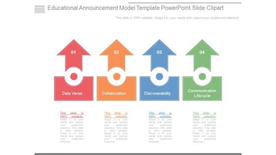 Educational Announcement Model Template Powerpoint Slide Clipart