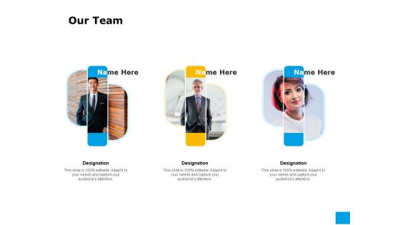 Effective Advertising And Sales Management Our Team Ppt Icon Examples PDF