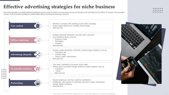 Effective Advertising Strategies For Niche Business Ppt PowerPoint Presentation Infographic Template Graphics Example PDF