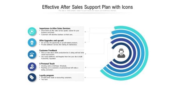 Effective After Sales Support Plan With Icons Ppt PowerPoint Presentation Gallery Graphic Images PDF