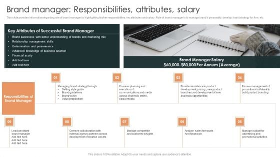 Effective Brand Reputation Management Brand Manager Responsibilities Attributes Salary Download PDF