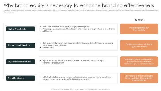 Effective Brand Reputation Management Why Brand Equity Is Necessary To Enhance Elements PDF