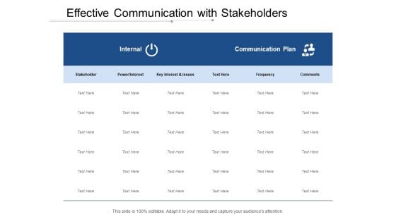 Effective Communication With Stakeholders Ppt PowerPoint Presentation File Graphics