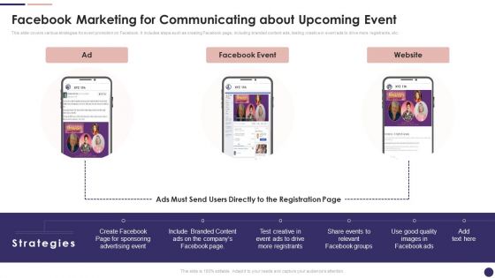 Effective Company Event Communication Plan Facebook Marketing For Communicating Sample PDF