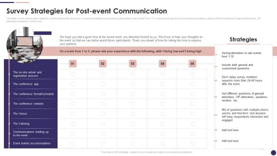 Effective Company Event Communication Plan Survey Strategies For Post Event Communication Download PDF