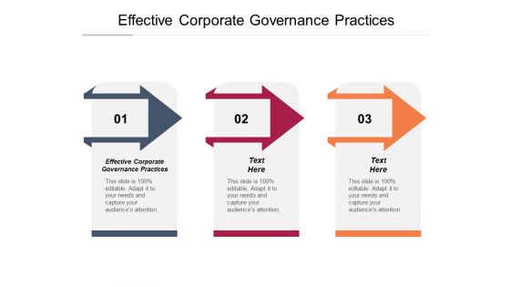 Effective Corporate Governance Practices Ppt PowerPoint Presentation Model Demonstration Cpb Pdf