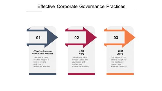 Effective Corporate Governance Practices Ppt PowerPoint Presentation Model Demonstration Cpb Pdf