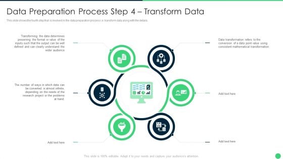 Effective Data Management To Make Information Accessible Process Step 4 Transform Data Slides PDF