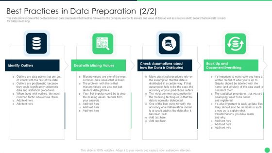 Effective Data Management To Makefor Processing Best Practices In Data Preparation Mockup PDF