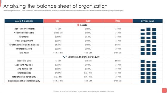 Effective Financial Planning Assessment Techniques Analyzing The Balance Sheet Of Organization Slides PDF