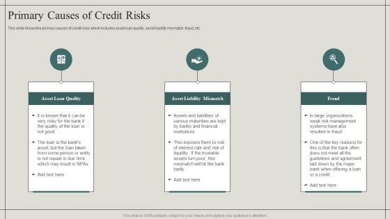 Effective Financial Risk Management Strategies Primary Causes Of Credit Risks Brochure PDF Effective Financial Risk Management Strategies Primary Causes Of Credit Risks Brochure PDF