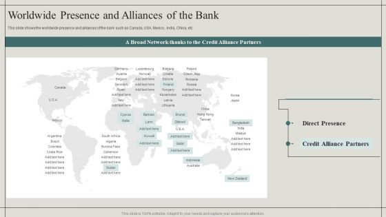 Effective Financial Risk Management Strategies Worldwide Presence And Alliances Of The Bank Elements PDF