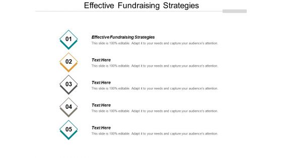 Effective Fundraising Strategies Ppt PowerPoint Presentation Portfolio Aids Cpb