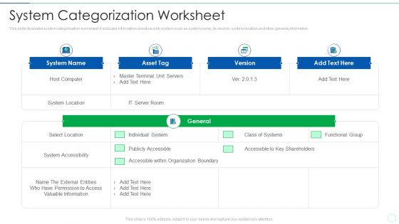 Effective IT Risk Management Process System Categorization Worksheet Mockup PDF Effective IT Risk Management Process System Categorization Worksheet Mockup PDF