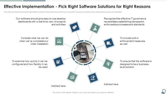 Effective Implementation Pick Right Software Solutions For Right Reasons Designs PDF