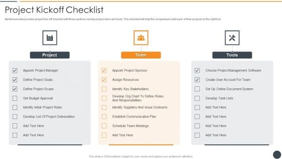 Effective Initiation Of Information Technology Project Project Kickoff Checklist Rules PDF