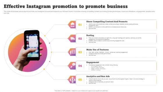 Effective Instagram Promotion To Promote Business Portrait PDF