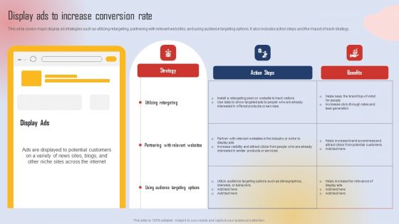 Effective Lead Generation For Higher Conversion Rates Display Ads To Increase Conversion Rate Pictures PDF