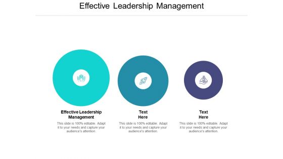 Effective Leadership Management Ppt PowerPoint Presentation Outline Brochure Cpb