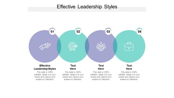 Effective Leadership Styles Ppt PowerPoint Presentation Pictures Guidelines Cpb