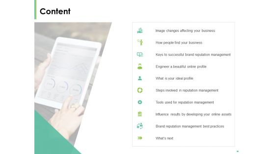 Effective Management Content Reputation Management Ppt File Deck PDF