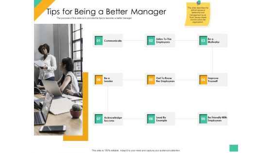 Effective Management Styles For Leaders Tips For Being A Better Manager Designs PDF