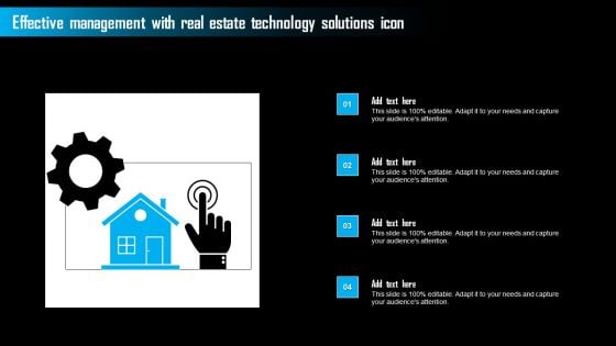 Effective Management With Real Estate Technology Solutions Icon Inspiration PDF