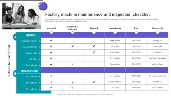 Effective Manufacturing Planning And Control Administration System Factory Machine Maintenance Icons PDF