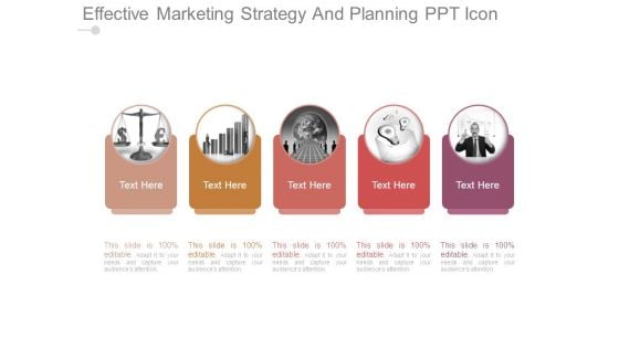 Effective Marketing Strategy And Planning Ppt Icon