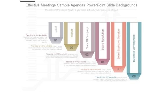 Effective Meetings Sample Agendas Powerpoint Slide Backgrounds