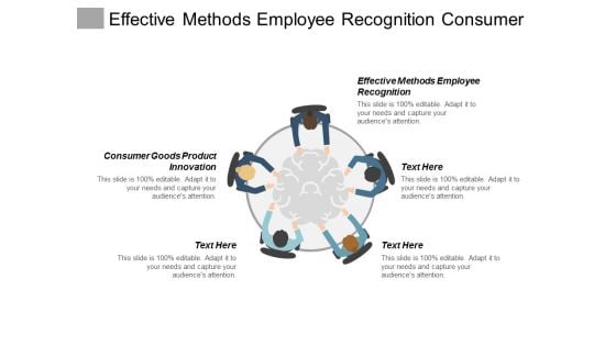 Effective Methods Employee Recognition Consumer Goods Product Innovation Ppt PowerPoint Presentation Show Shapes