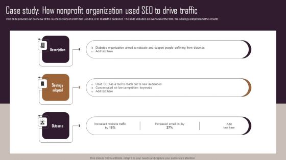 Effective NPO Promotional Strategies For Recruit Volunteers Case Study How Nonprofit Organization Used SEO Portrait PDF