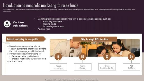 Effective NPO Promotional Strategies For Recruit Volunteers Introduction To Nonprofit Marketing To Raise Funds Download PDF Effective NPO Promotional Strategies For Recruit Volunteers Introduction To Nonprofit Marketing To Raise Funds Download PDF