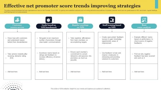 Effective Net Promoter Score Trends Improving Strategies Pictures PDF